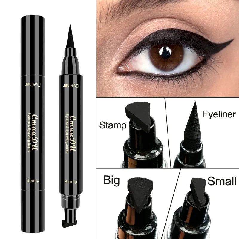 Wodoodporny eyeliner w pisaku, czarny, szybkoschnący, podwójny