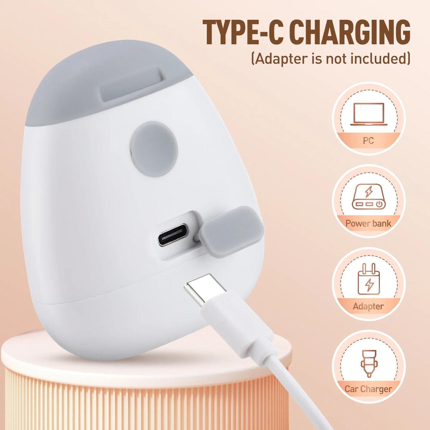 Elektro-masażer do skóry głowy, terapia światłem, przeciw wypadaniu włosów