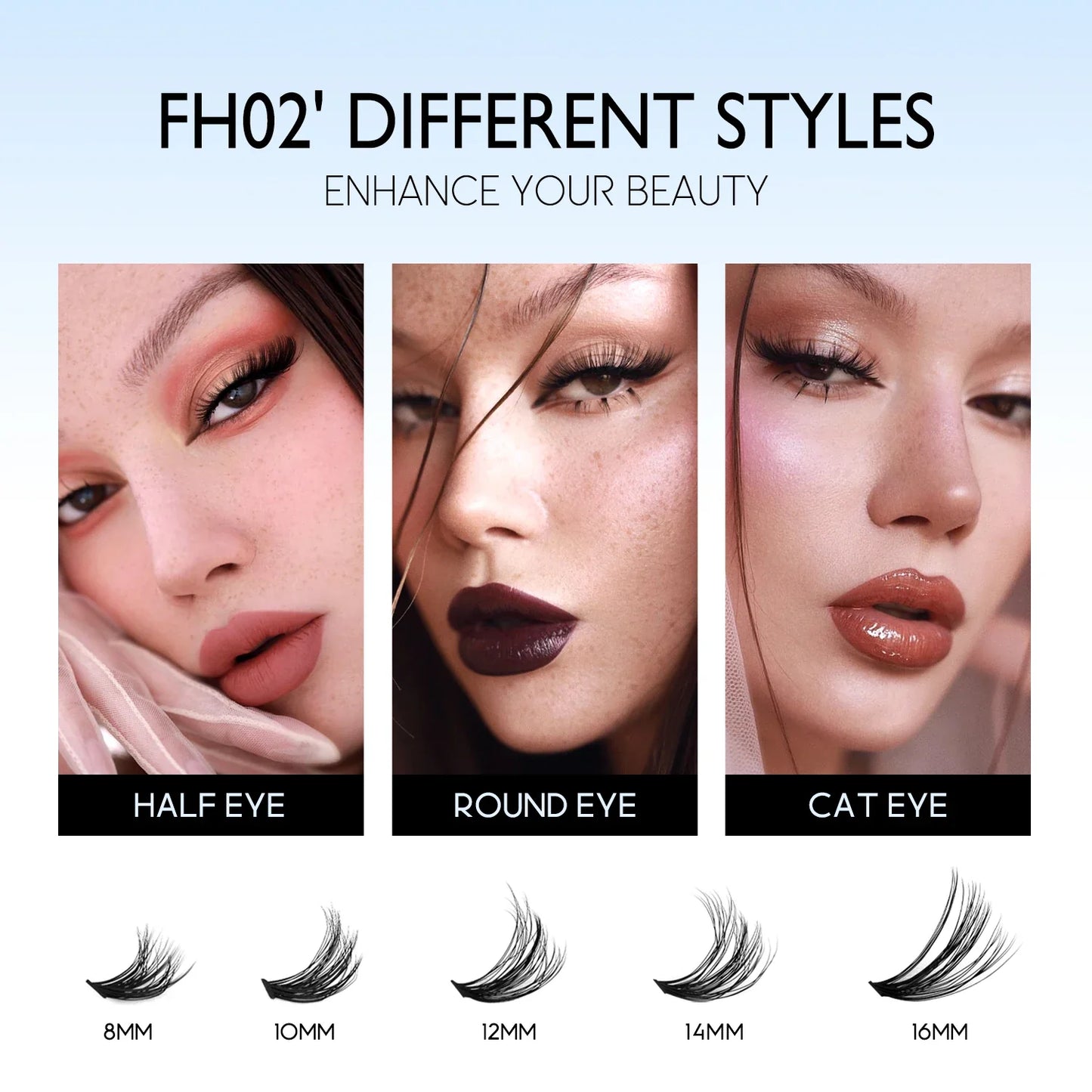 Zestaw do przedłużania rzęs DIY, pojedyncze kępki, klej i uszczelniacz