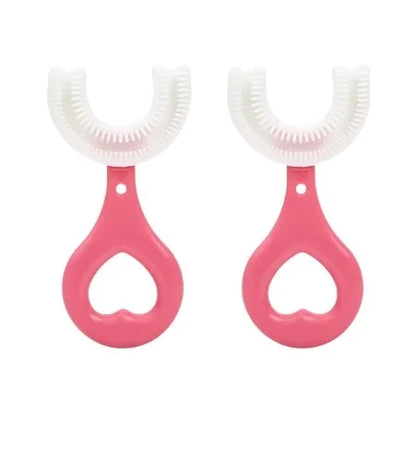 Szczoteczka dla dzieci 360°, U-kształtna, silikonowa, do pielęgnacji zębów