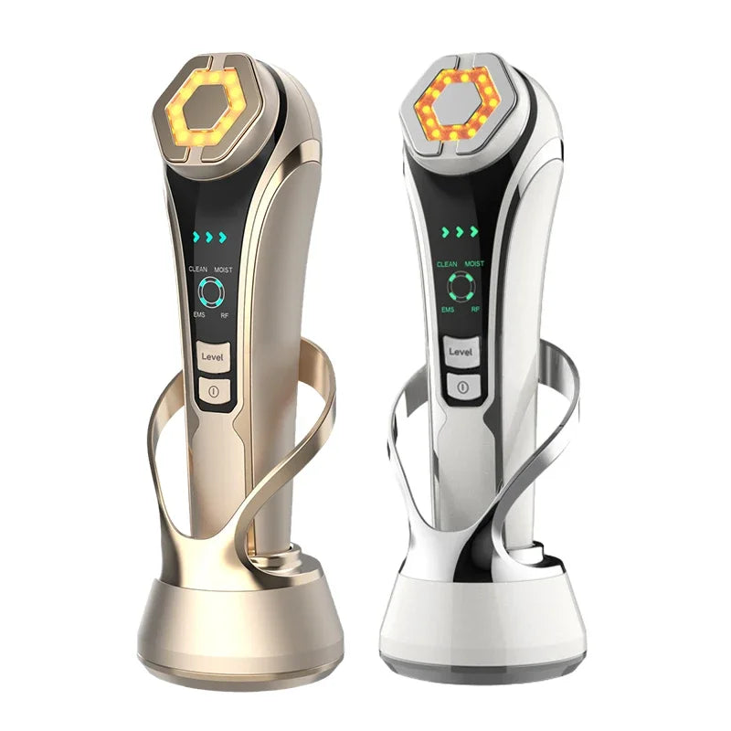 Masażer do twarzy HIFU, EMS, terapia LED, usuwanie zmarszczek, urządzenie przeciwstarzeniowe